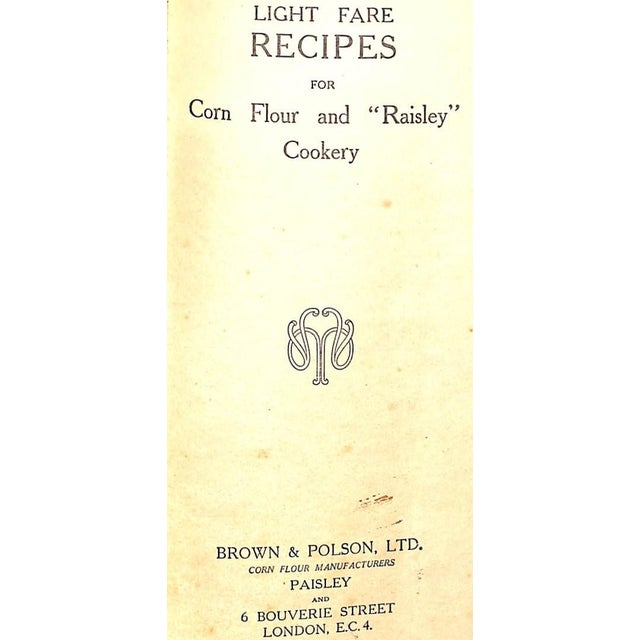 Brown & Polson (Firm) [121] pp. Brown & Polson Ltd. 1929 8 1/2" x 4 1/2"