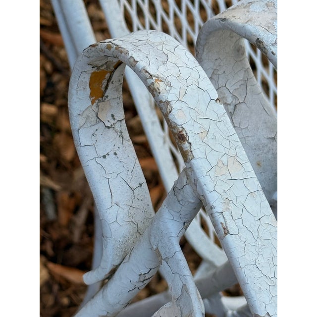 1970s Woodard “On the Terrace” Wrought Iron Patio Dining Set by Carolina Forge, Set of 5 For Sale - Image 9 of 12