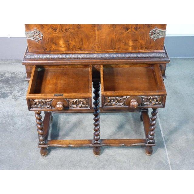 Louis XIII Style Coin Cabinet in Walnut and Briar For Sale - Image 9 of 13