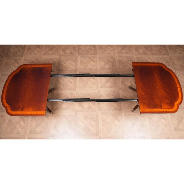 2020s Traditional Scalloped Corner Mahogany Dining Table For Sale - Image 5 of 13