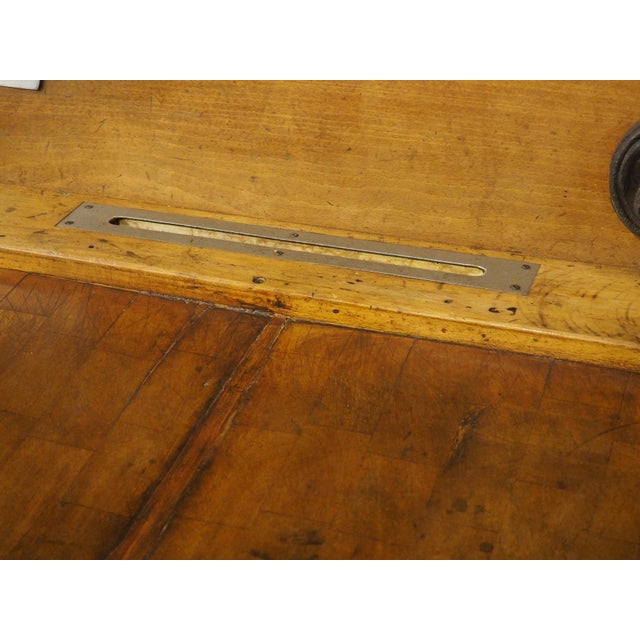 Antique French Double Butcher Block Table With Iron Mounts, Circa 1920s For Sale - Image 13 of 18