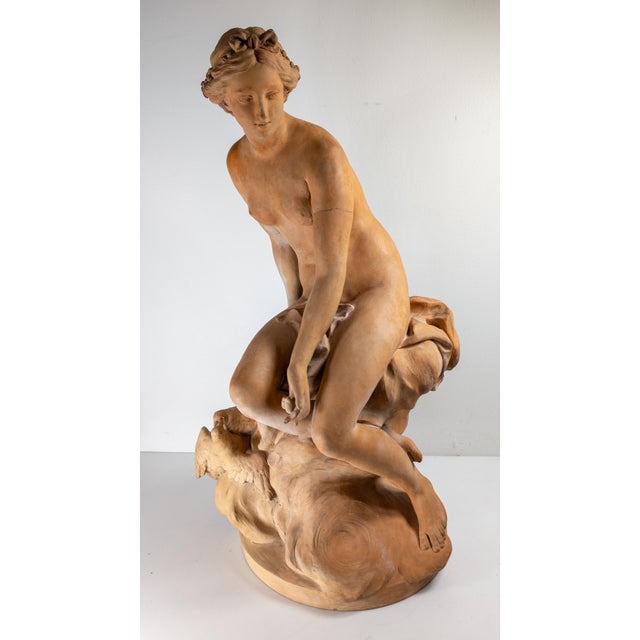19th Century French Terra Cotta Model of Venus After Jean-Baptiste Pigalle For Sale - Image 10 of 13