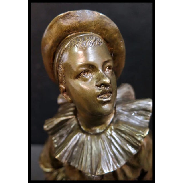 Late 19th Century Bronze "Pierrot" signed Bouret For Sale - Image 9 of 9