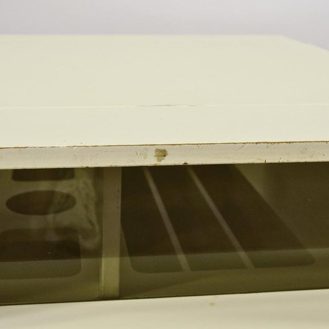 White Bar Cabinet with Central Sliding Door, 1970s For Sale - Image 8 of 18