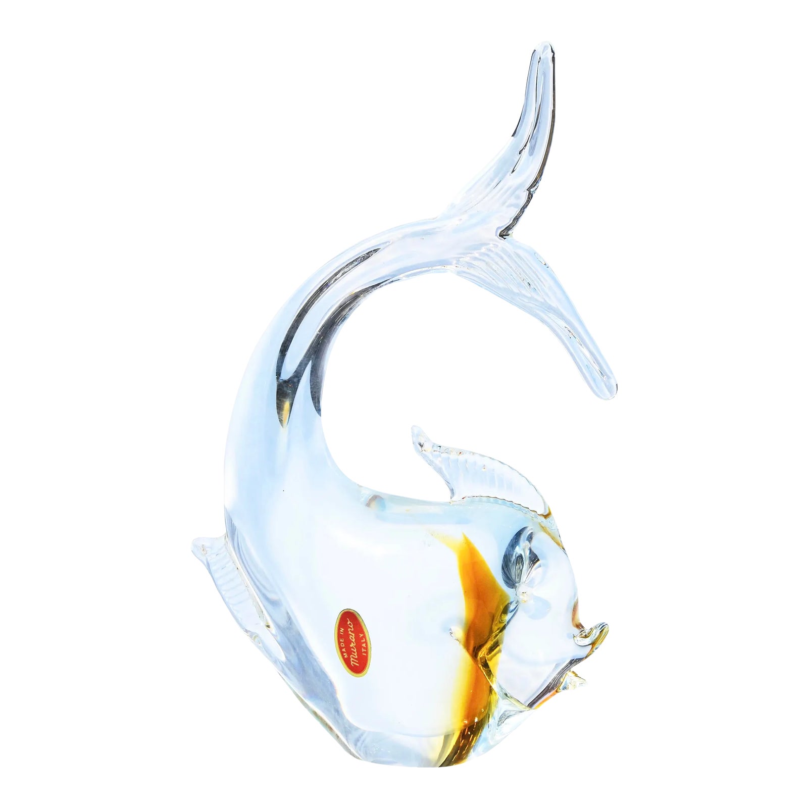 Stunning Glass Fish Figurine Porcelain Material image