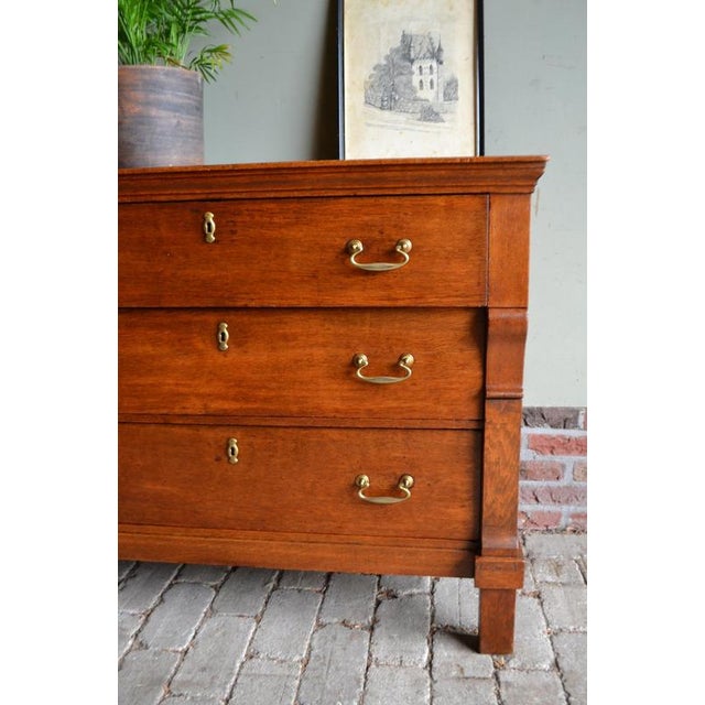 Antique Oak Chest of Drawers For Sale - Image 4 of 10