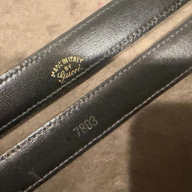 Two Elegant 1980s Leather and Brass Belts by Gucci For Sale - Image 13 of 13