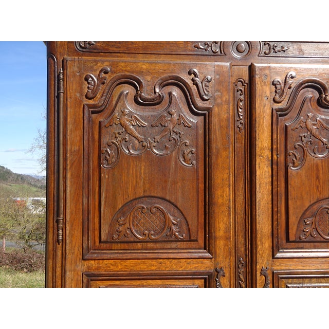 1950s Renaissance-Style Wardrobe in Oak, 1950s For Sale - Image 5 of 18