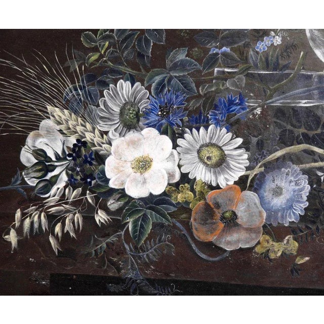 Small Flower Painting Attributed to I.L. Jensen For Sale - Image 3 of 7