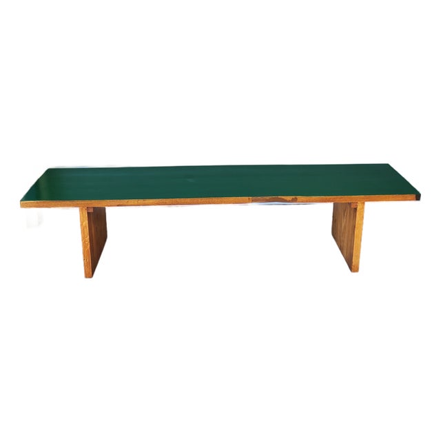 Vintage Solid Oak Bench For Sale