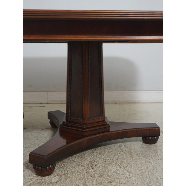 Henredon Large Flame Mahogany Top Dining Room Table For Sale In Philadelphia - Image 6 of 18