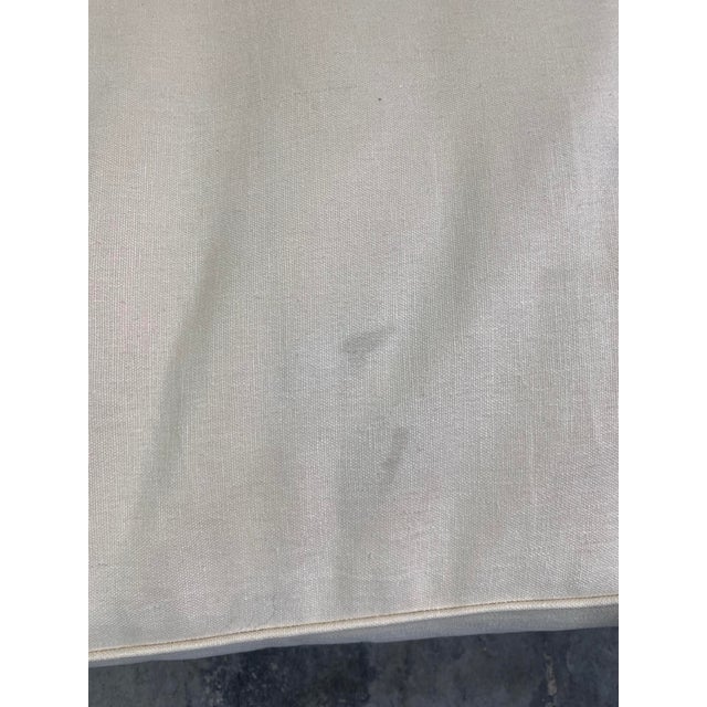 Contemporary Cream Linen 'Left Back' Sofa by Waldo Fernandez For Sale - Image 12 of 14