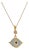 Celestial Protection Light Blue Evil Eye Gold Necklace For Sale