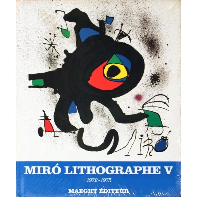 Mid-Century Modern 1975 Patrick Cramer 'Miro 1972-1975. Volume 5, Lithographs V (French)' Multicolor France Book For Sale - Image 3 of 3