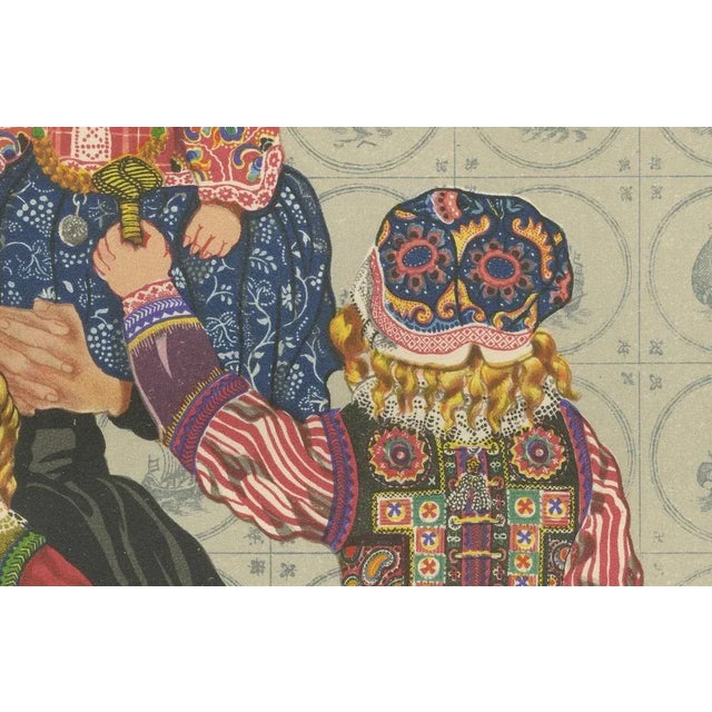 1930s Gratiane de Gardilanne and Elizabeth Whitney Moffatt, Traditional Dutch Costume from Marken Men and Children in Festive Dress, 1932, Print For Sale - Image 5 of 10