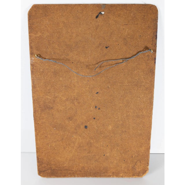 Wood Mid-Century Abstract Impressionist Orientalist Portrait of a Man For Sale - Image 7 of 7