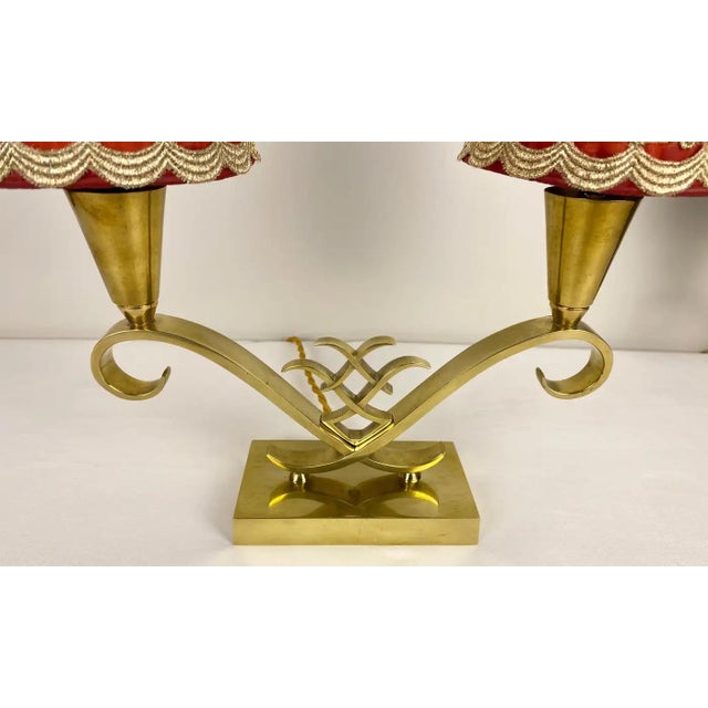 Pair of French Art Deco Table Lamps Attributed to Jules Leleu, Circa 1930 For Sale In Miami - Image 6 of 8