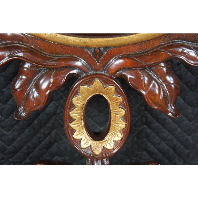 1990s Maitland Smith Adams Style Parcel Gilt Neoclassical Carved Mahogany Mirror For Sale - Image 9 of 11