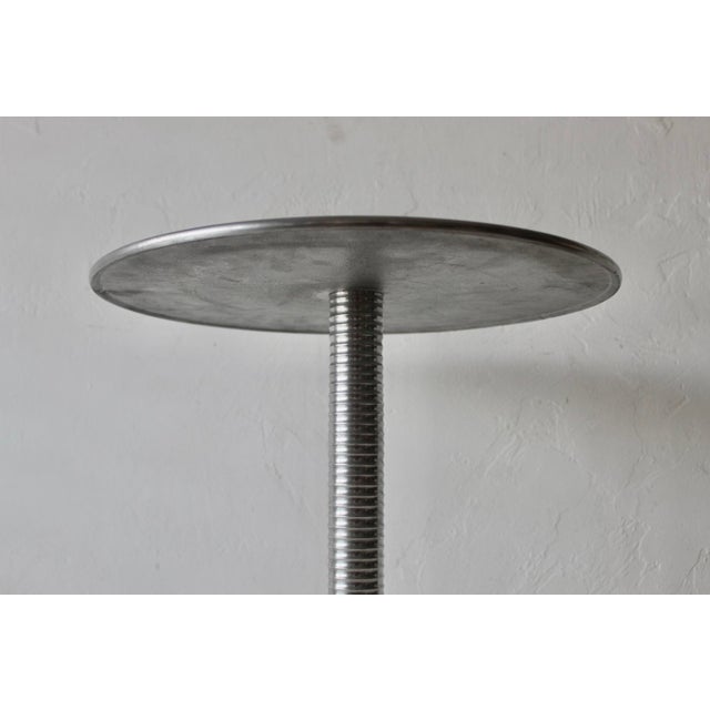 Italian Tulip Style Alu Nickel Side Table Vintage For Sale - Image 9 of 13