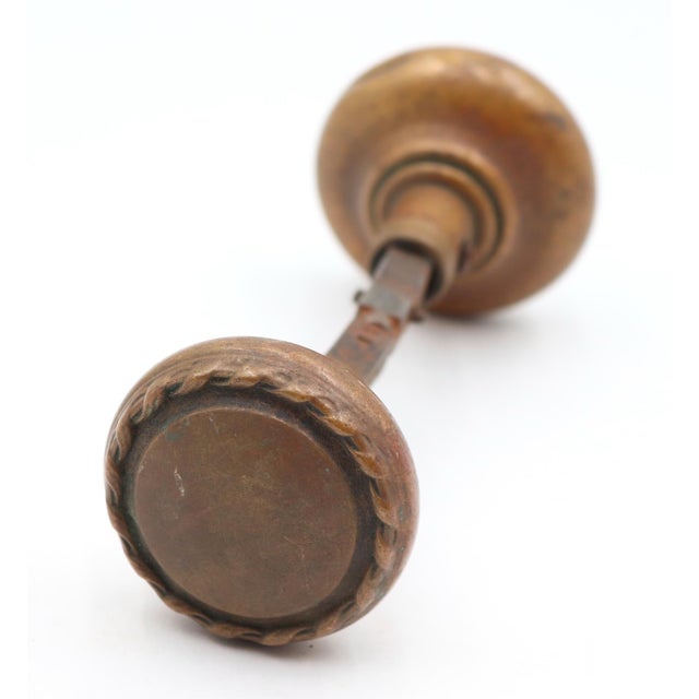 Pair of 1910s Brass Lockwood Tours Entry Door Knobs For Sale - Image 6 of 7