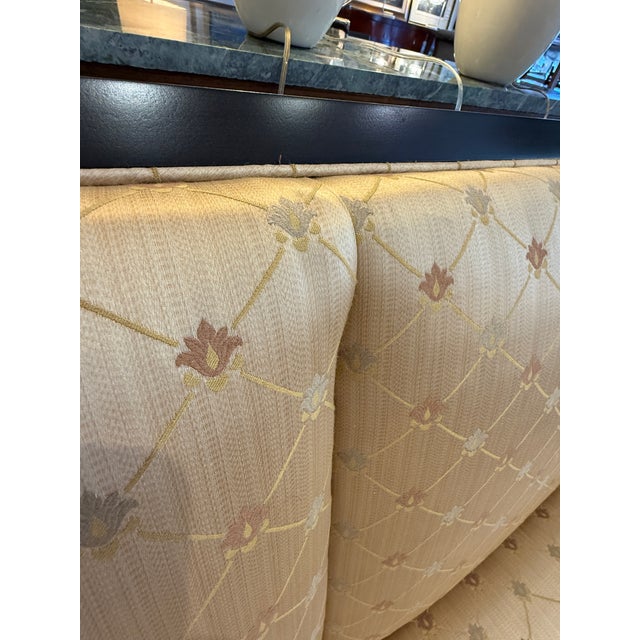 Donghia Golden Sofa With Exposed Wood Frame For Sale - Image 9 of 12