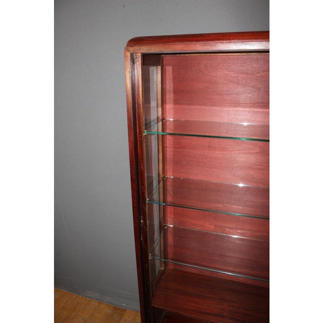 Brown Art Deco Marquetry Display Case, 1925 For Sale - Image 8 of 14