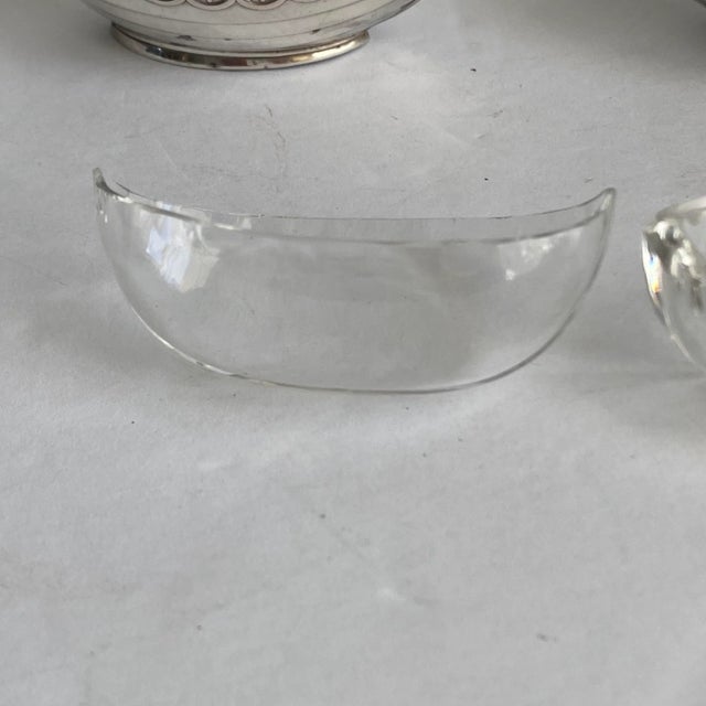 Sterling Silver Salt Cellars Norwegian Viking Ship Theodor Olsen Norway For Sale - Image 11 of 12