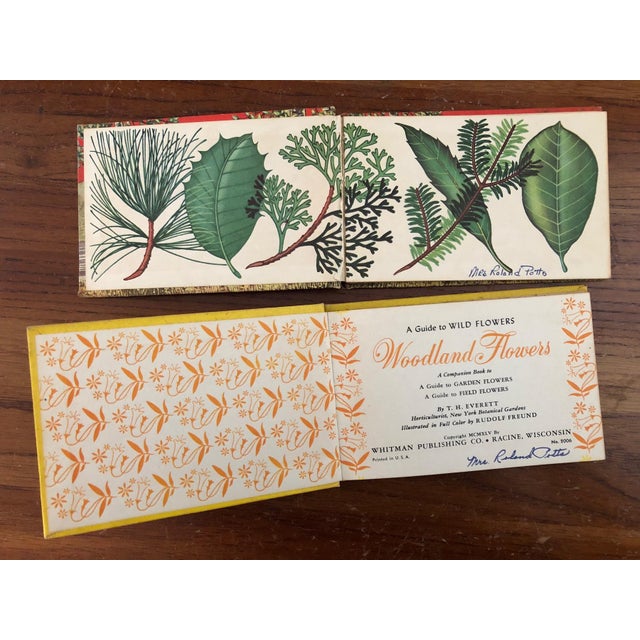 Yellow Vintage Tree and Wild Flower Nature Guide Book Set of 2 For Sale - Image 8 of 16