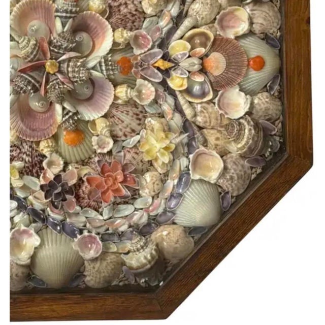 Cream Vintage Sailor's Valentine Shadow Box For Sale - Image 8 of 11