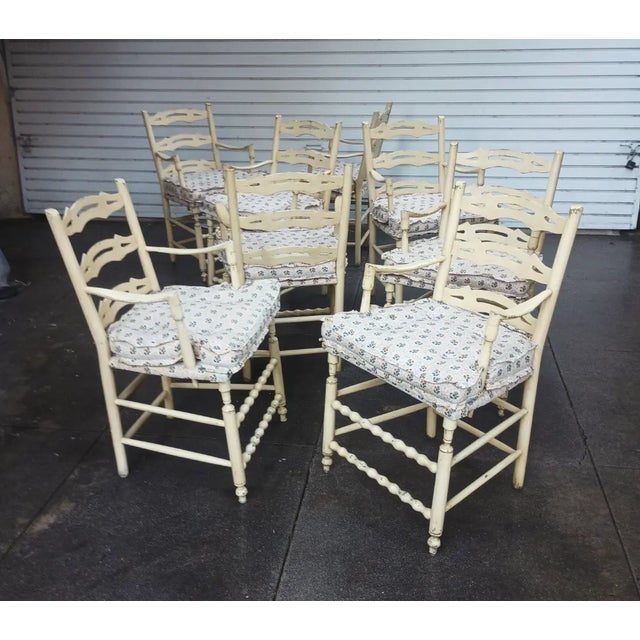 Farmhouse 1990s Elan Farm Chairs by Richard Mulligan - Set of 8 For Sale - Image 3 of 12