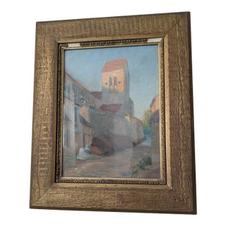 Late 19th Century The Church at St. Leger; Watercolor by Edward H. Barnard For Sale
