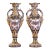 Pair of Early 20th Century French Hand Painted Faience Vases From Rouen For Sale