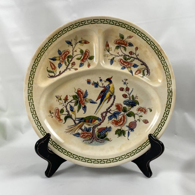 Antique Villeroy & Boch Mettlach Rouen Grill Sectioned Plate For Sale In Raleigh - Image 6 of 11