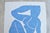 Royal Blue Henri Matisse - Blue Nude 3 - Inspired Silk Hand Woven Flat Weave Area - Wall Rug 4′8″ × 6′10″ For Sale - Image 8 of 12