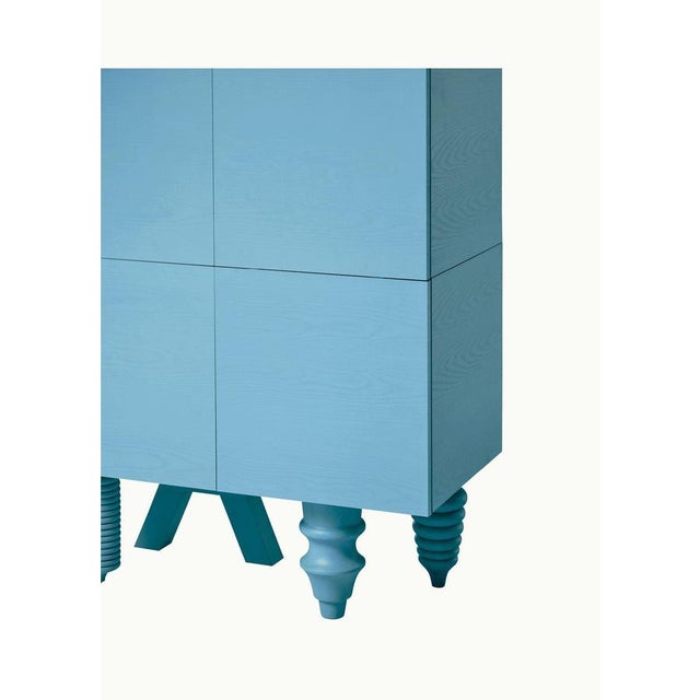 Red 2M Multileg Cabinet in Red Ash Wood by Jaime Hayon for BD Barcelona, 2022 For Sale - Image 8 of 13