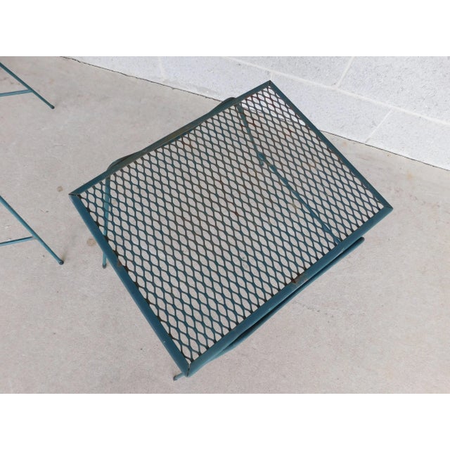 Mid-Century Modern Vintage Wrought Iron Saarinen Style End Tables - a Pair For Sale - Image 3 of 9