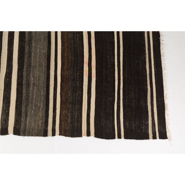 Stripe Handwoven Antique Kilim Runner For Sale - Image 4 of 10