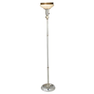 Mid-Century Chrome and Lucite Floor Lamp For Sale