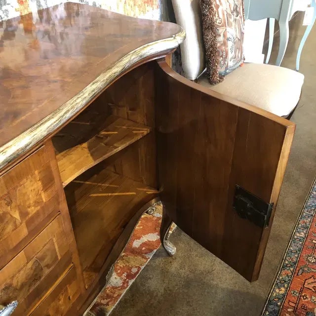 1990s Italian Shaped Server With Two Doors and Three Drawers For Sale - Image 9 of 13