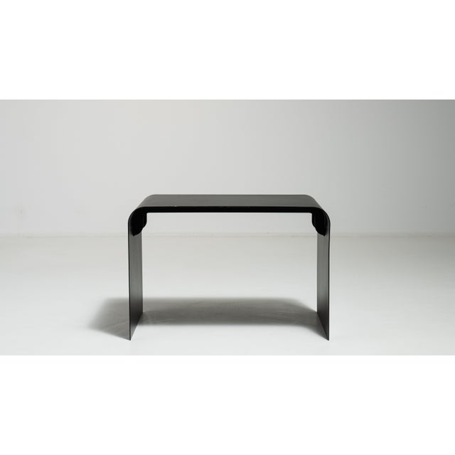 Early 21st Century Poland Black Wood Side Table For Sale - Image 13 of 15