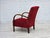 Art Deco Danish Armchair in Red Furniture Wool and Beech Wood, 1950s For Sale - Image 10 of 18