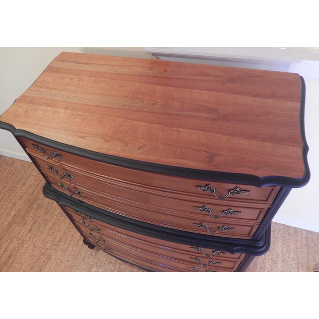 1960s Vintage French Provincial Maple Highboy For Sale - Image 5 of 7