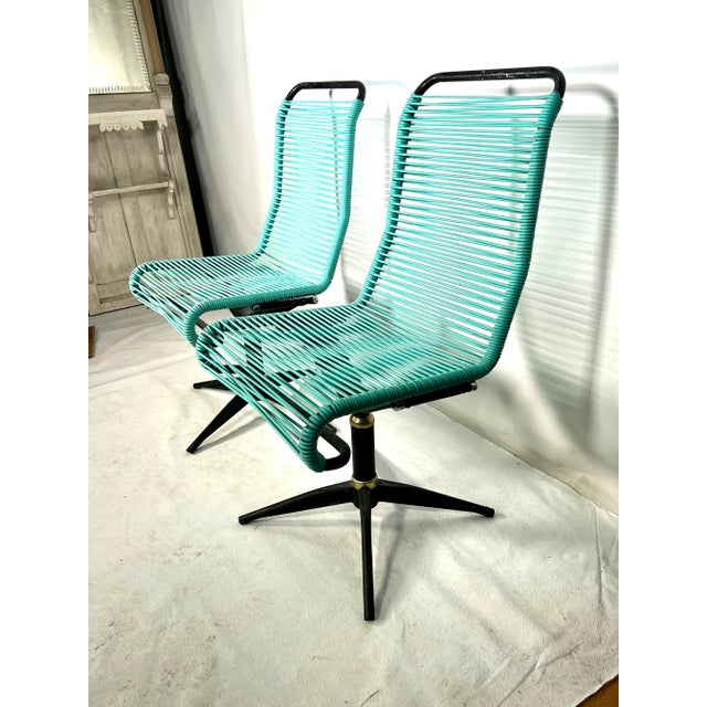 This is a great pair of unique Spaghetti lounge chairs. The chairs are both very comfortable and have a great retro look,...