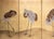 "Red-Crowned Cranes", Painted Chinese Screen For Sale - Image 4 of 18