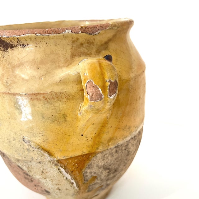 Antique French Earthenware Confit Jar With Honey Glaze For Sale - Image 11 of 14