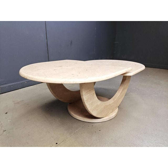 1970s Vintage Travertine 2-Tier Coffee Table, 1970s For Sale - Image 5 of 12