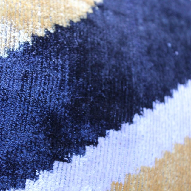 Contemporary Velvet Ikat Pillow For Sale In New York - Image 6 of 11