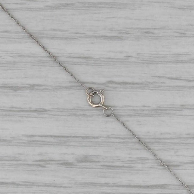 1.80ct Black Diamond Solitaire Pendant Necklace 14k White Gold 18" Rope Chain For Sale In Greensboro - Image 6 of 6