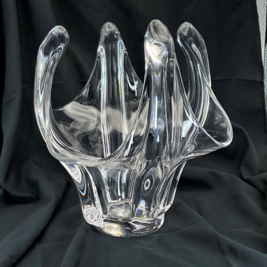 Vannes Le Chatel /Art Vannes (France) Signed Crystal Sculpture: stunning piece of mid-century freeform French art glass....