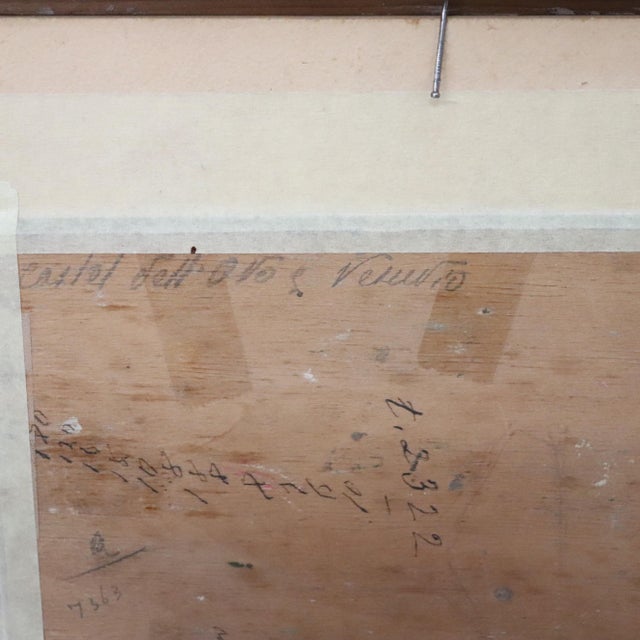 R. Leone, Gulf of Naples with Fishermen, Oil Painting on Board, Early 20th Century, Framed For Sale - Image 13 of 15